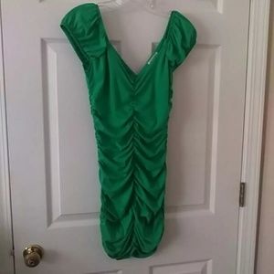 Green mini dress